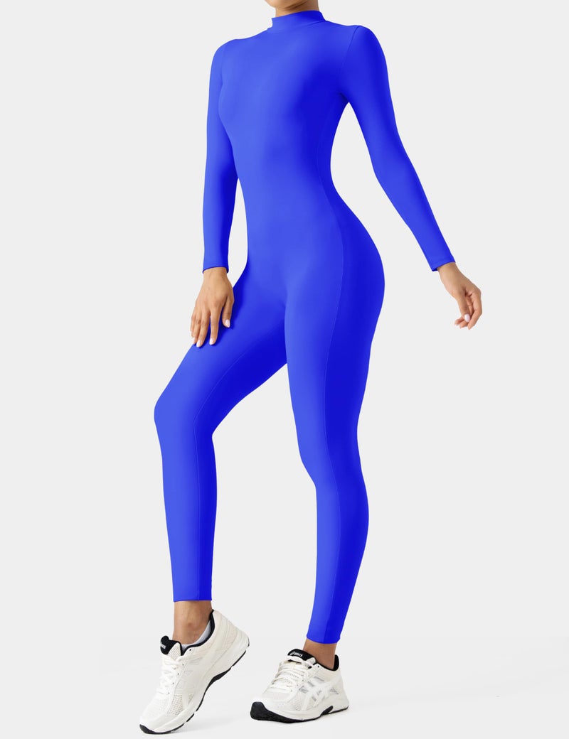 Speerise Women Bodysuit Rompers Long Sleeve Jumpsuits Leotards One Piece Tummy Control Yoga Workout Outfits â€“ Sculpted Fit with Long Sleeves & Tummy Control for Dancers, Athletes, or Everyday Fashion - Image 2